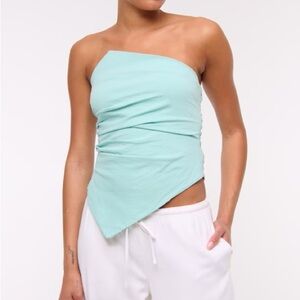 Asymmetrical Strapless Top